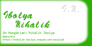ibolya mihalik business card